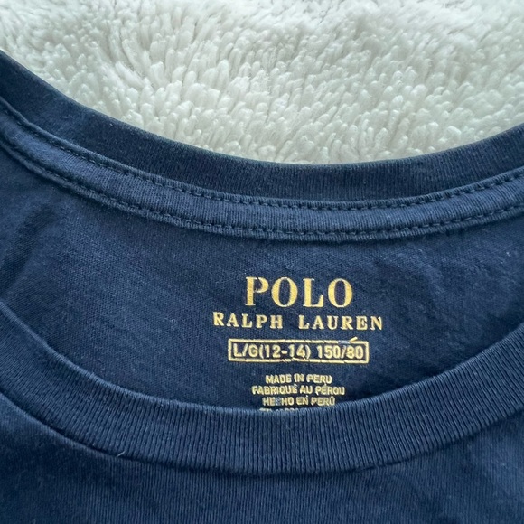Polo by Ralph Lauren girl 12-14 years Blue Graphic Long Sleeve Tee - Picture 6 of 7